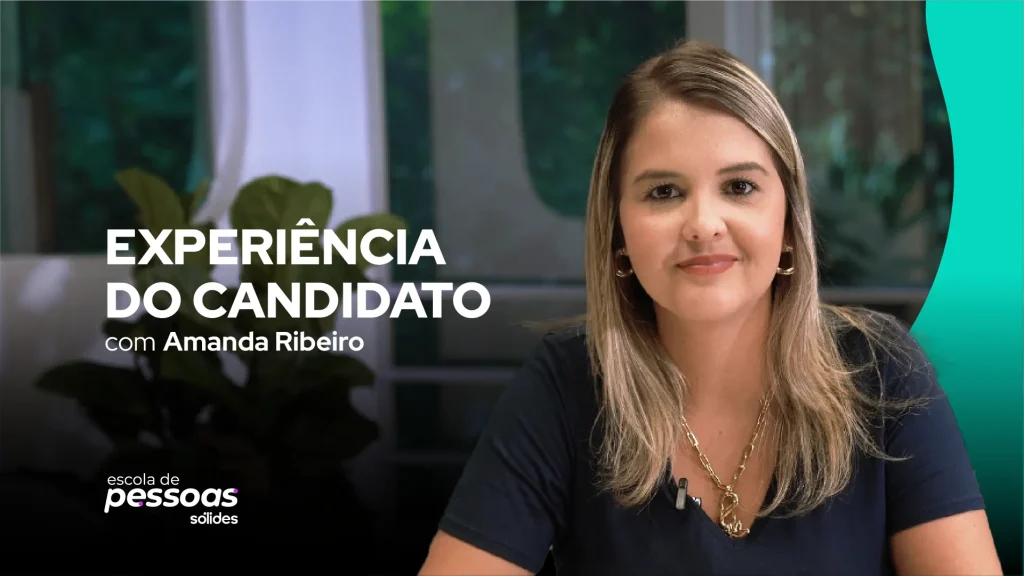 Professora Amanda Ribeiro ao lado do título Experiência do Candidato