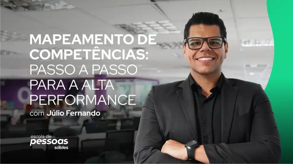Imagem promocional do curso de Mapeamento de Competências com foto do professor Júlio Fernando