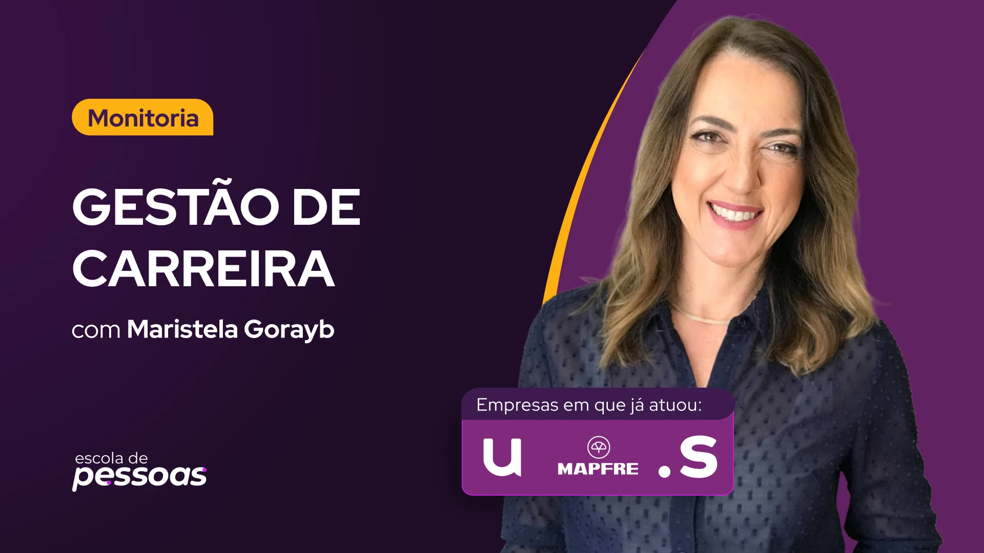 Imagem promocional da monitoria gratuita sobre Gestão de Carreira com Maristela Gorayb